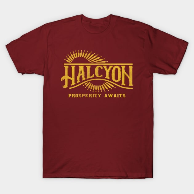 Halycon Logo | The Outer Worlds T-Shirt by threadbaregaming